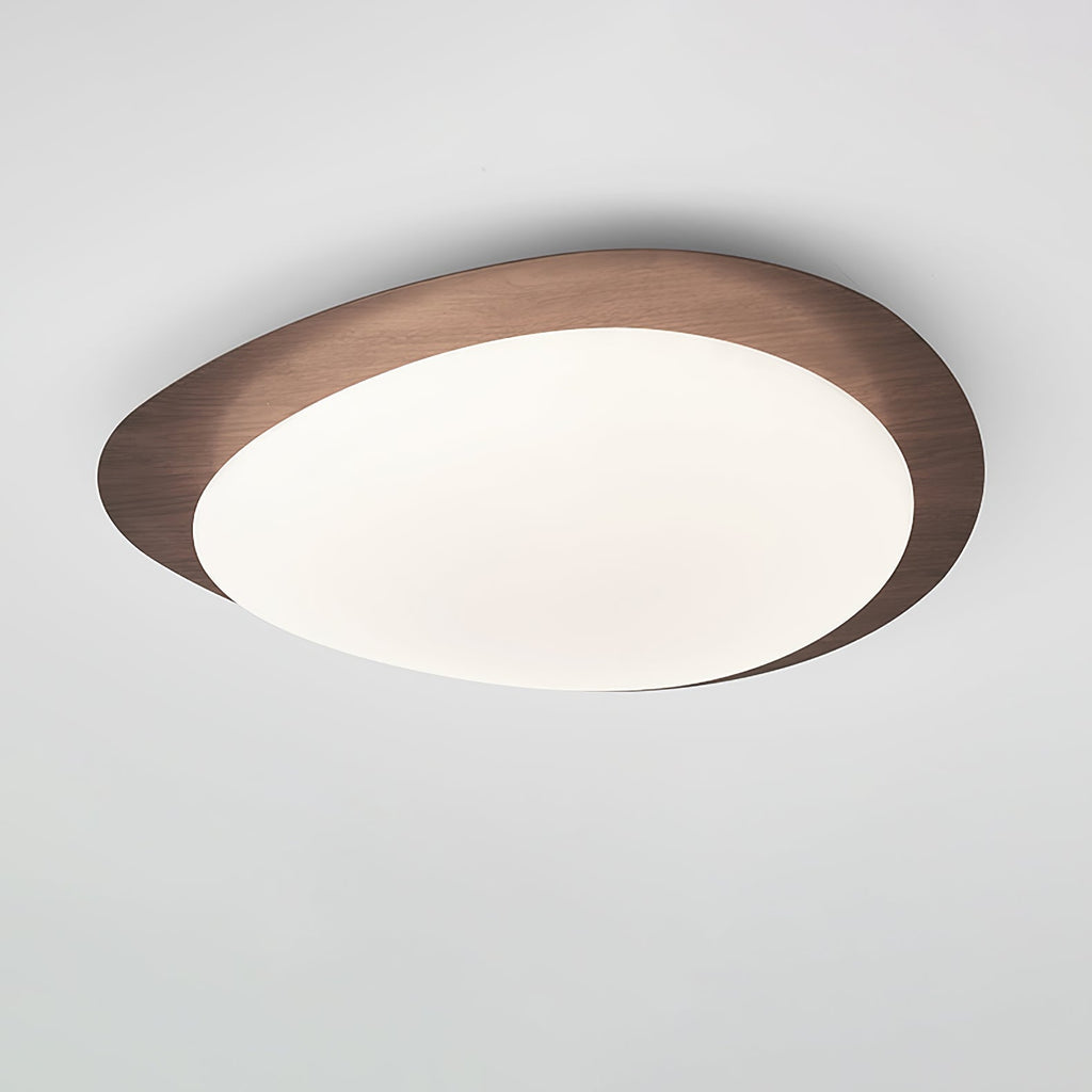 Quizz Pebble Walnut Ceiling Light