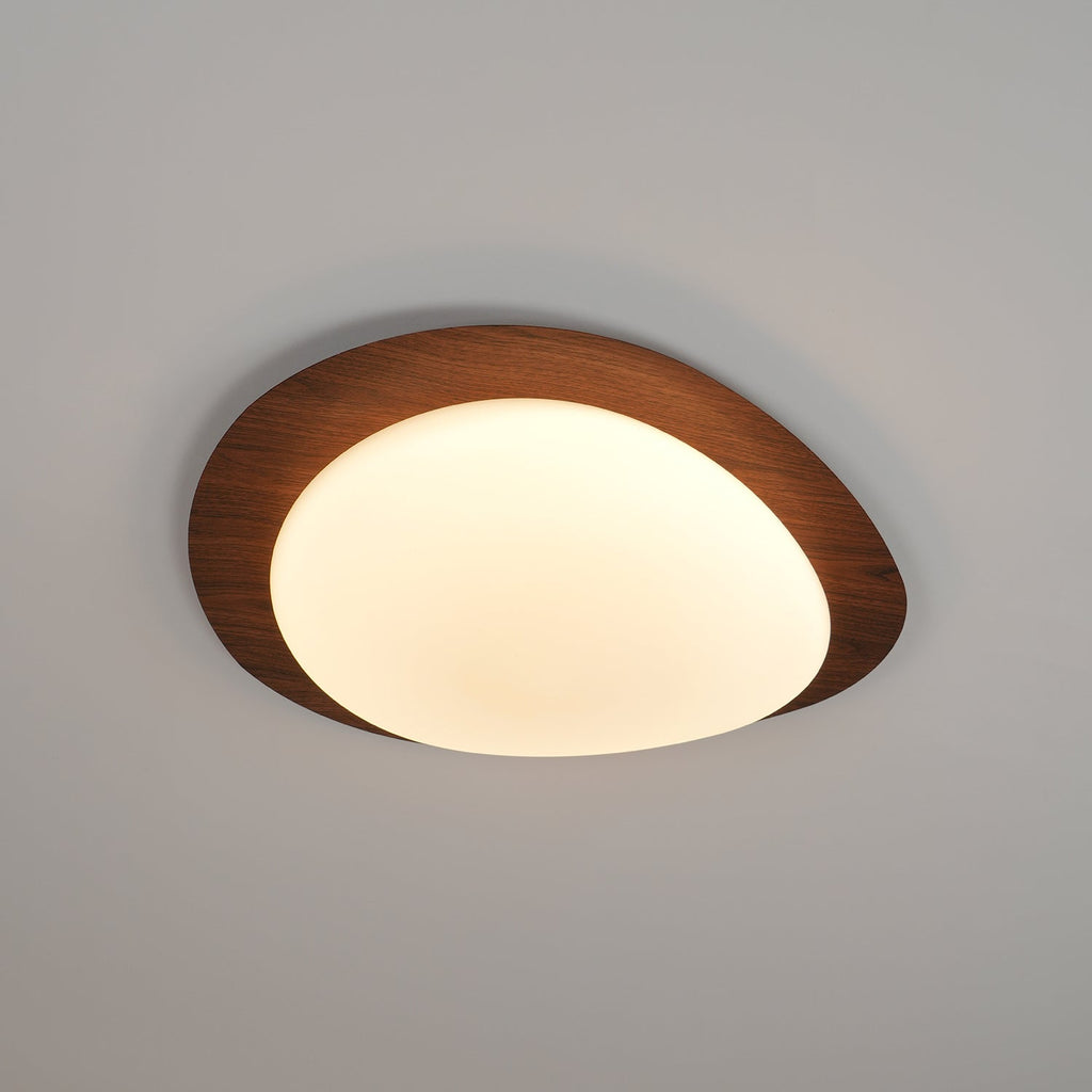 Quizz Pebble Walnut Ceiling Light