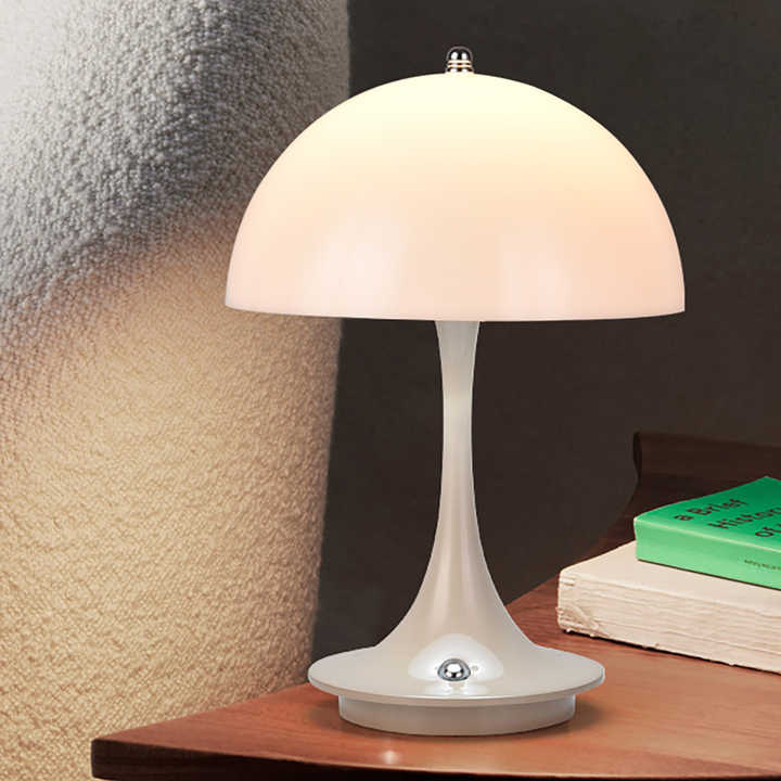 Rechargeable Table Lamp with Adjustable Brightness – Elegant Cordless Bedside Lamp for Bedroom and Desk Use