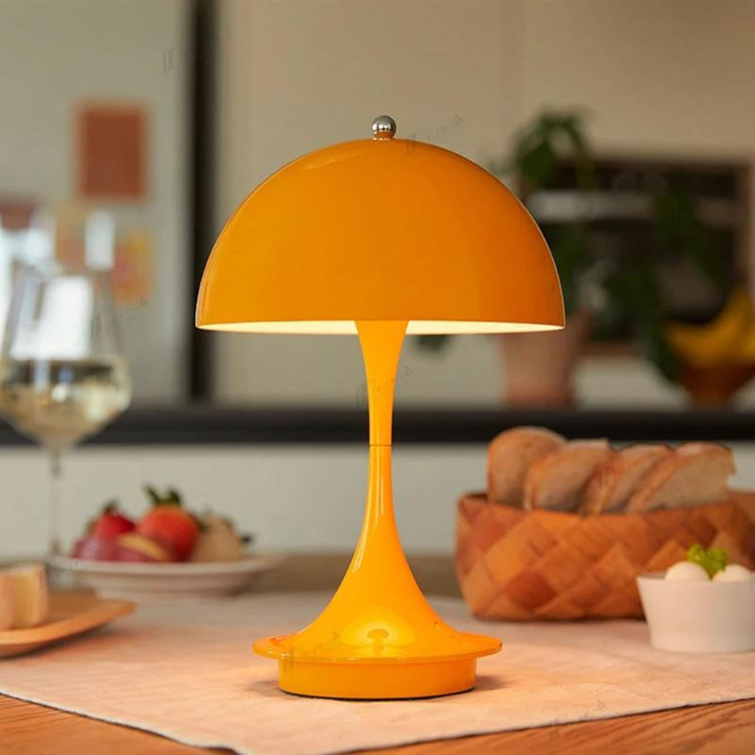 Rechargeable Table Lamp with Adjustable Brightness – Elegant Cordless Bedside Lamp for Bedroom and Desk Use
