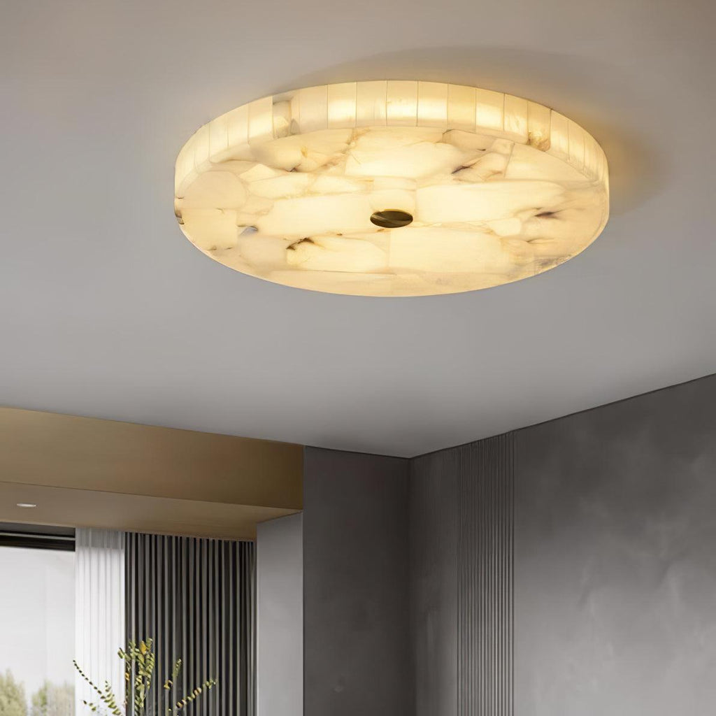 Digg Round Alabaster Ceiling Lamp