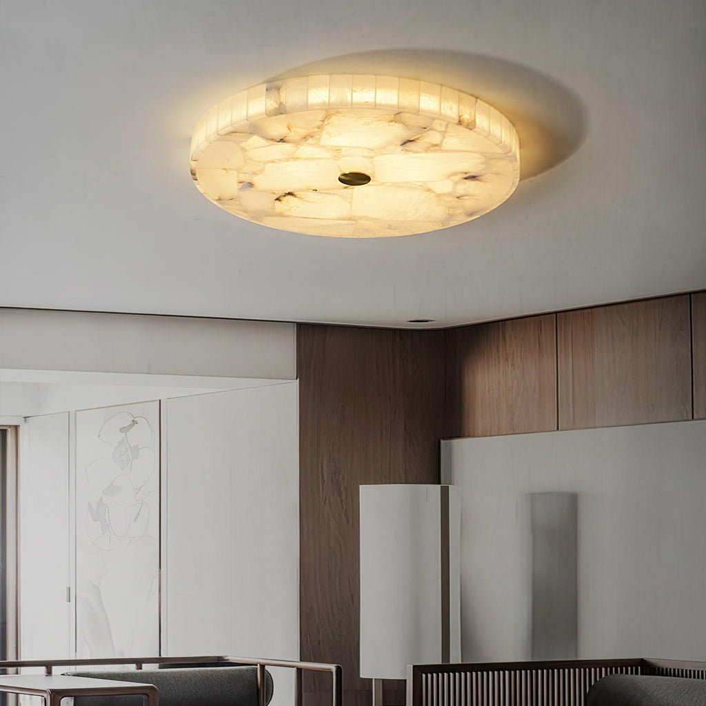 Digg Round Alabaster Ceiling Lamp