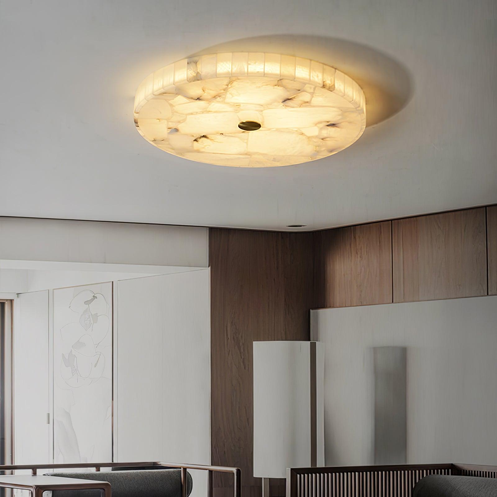 Digg Round Alabaster Ceiling Lamp