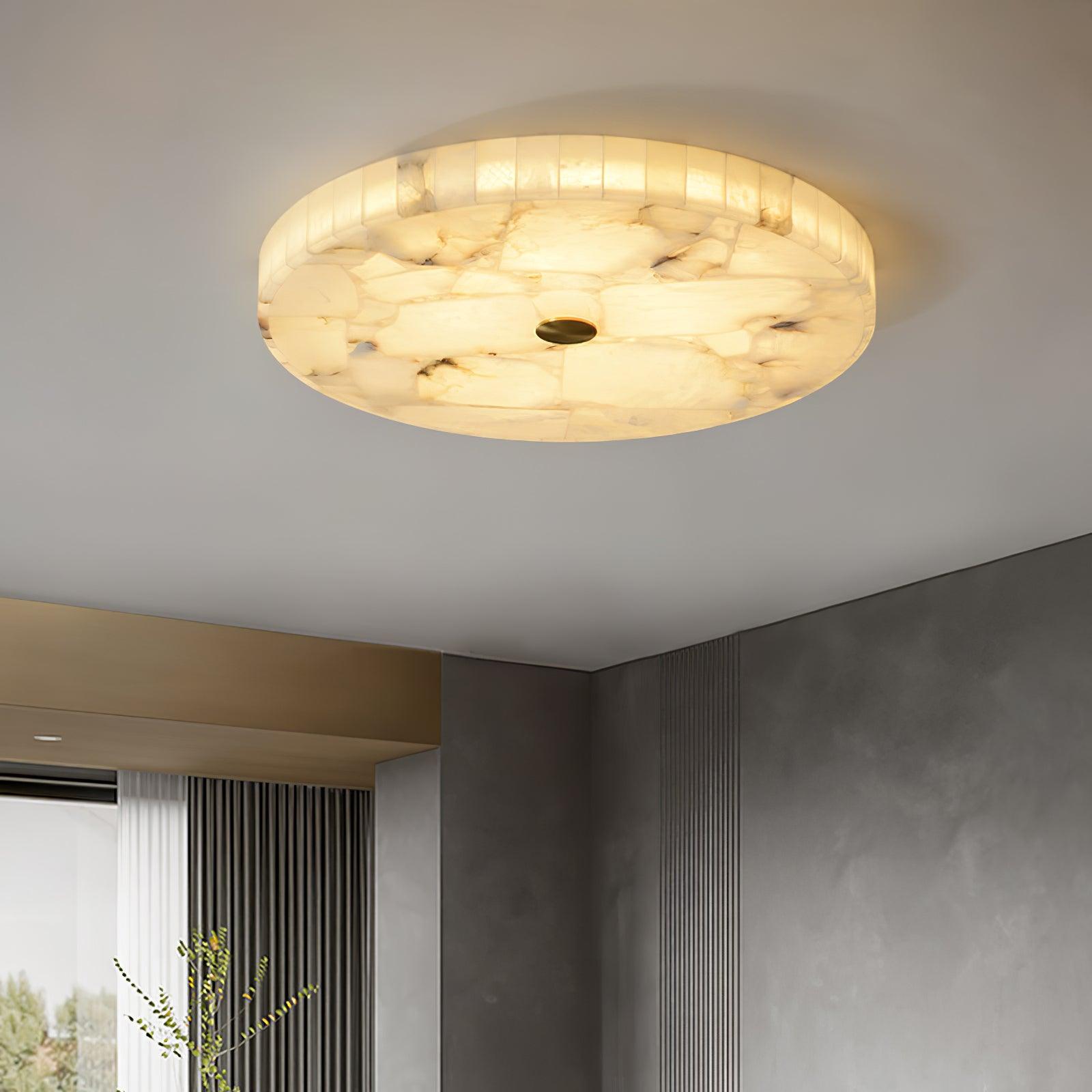 Digg Round Alabaster Ceiling Lamp