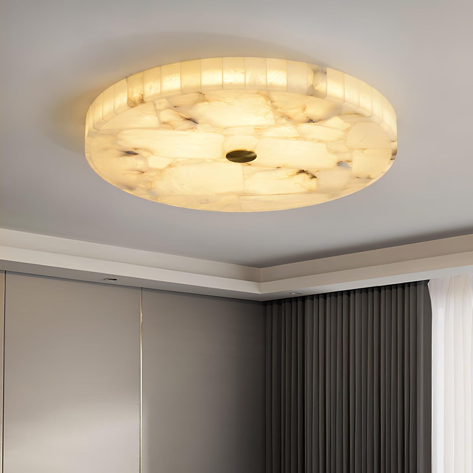 Digg Round Alabaster Ceiling Lamp