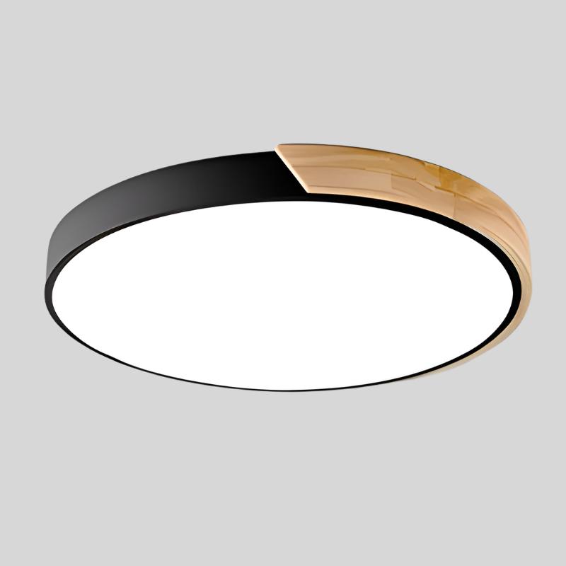 Scandinavian Ceiling Light with LED and Wooden Finish – Modern Macaron Design for Cozy Illumination