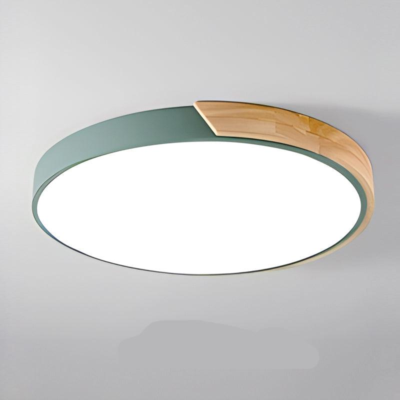 Scandinavian Ceiling Light with LED and Wooden Finish – Modern Macaron Design for Cozy Illumination