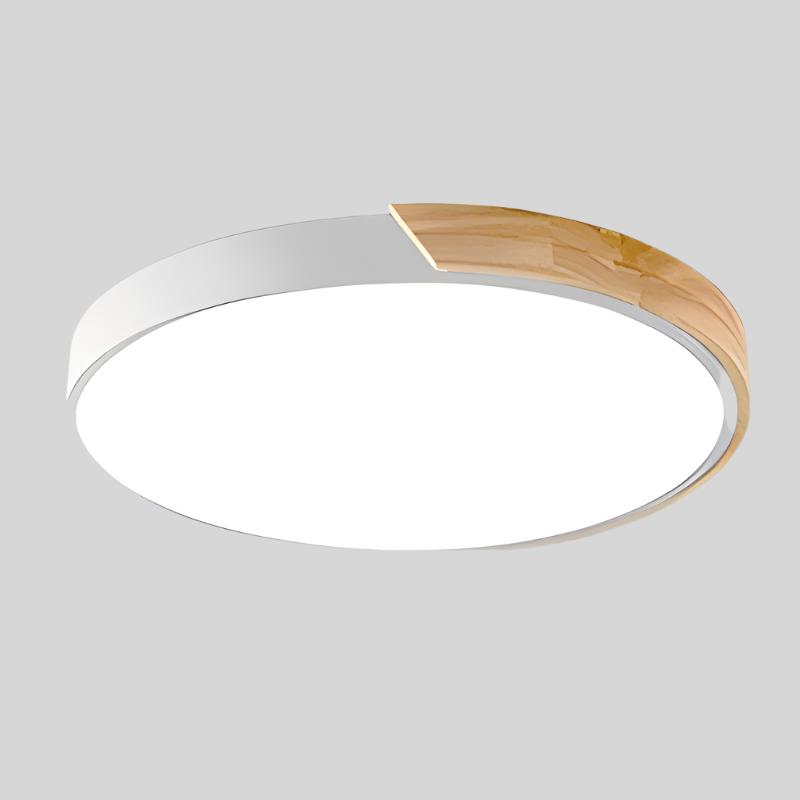 Scandinavian Ceiling Light with LED and Wooden Finish – Modern Macaron Design for Cozy Illumination