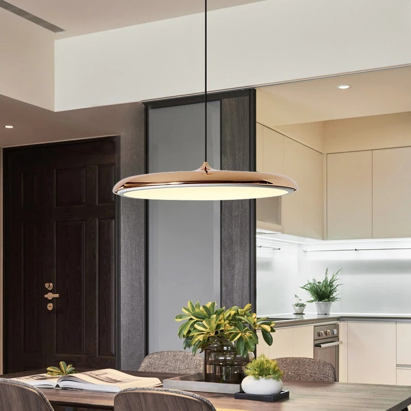 Scandinavian LED Pendant Light – Minimalist Hanging Light for Kitchen and Modern Interiors, 30 cm Diameter, Energy-Efficient Design