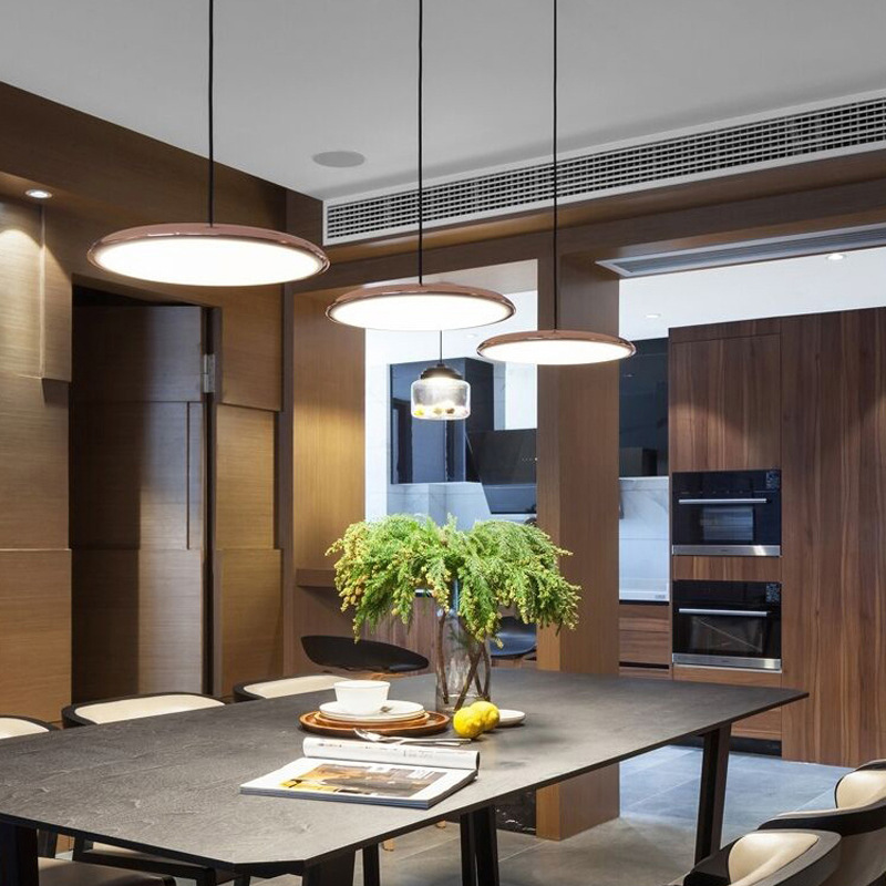 Scandinavian LED Pendant Light – Minimalist Hanging Light for Kitchen and Modern Interiors, 30 cm Diameter, Energy-Efficient Design