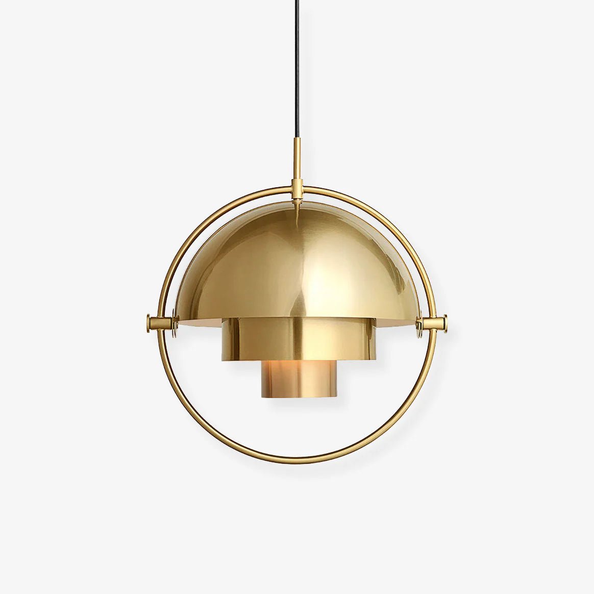 Scandinavian Multi-Tier Black Pendant Light – Elegant Kitchen Hanging Fixture with Layered Metal Shades