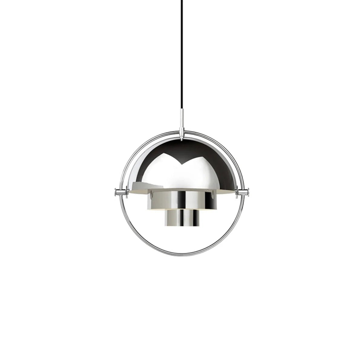Scandinavian Multi-Tier Black Pendant Light – Elegant Kitchen Hanging Fixture with Layered Metal Shades