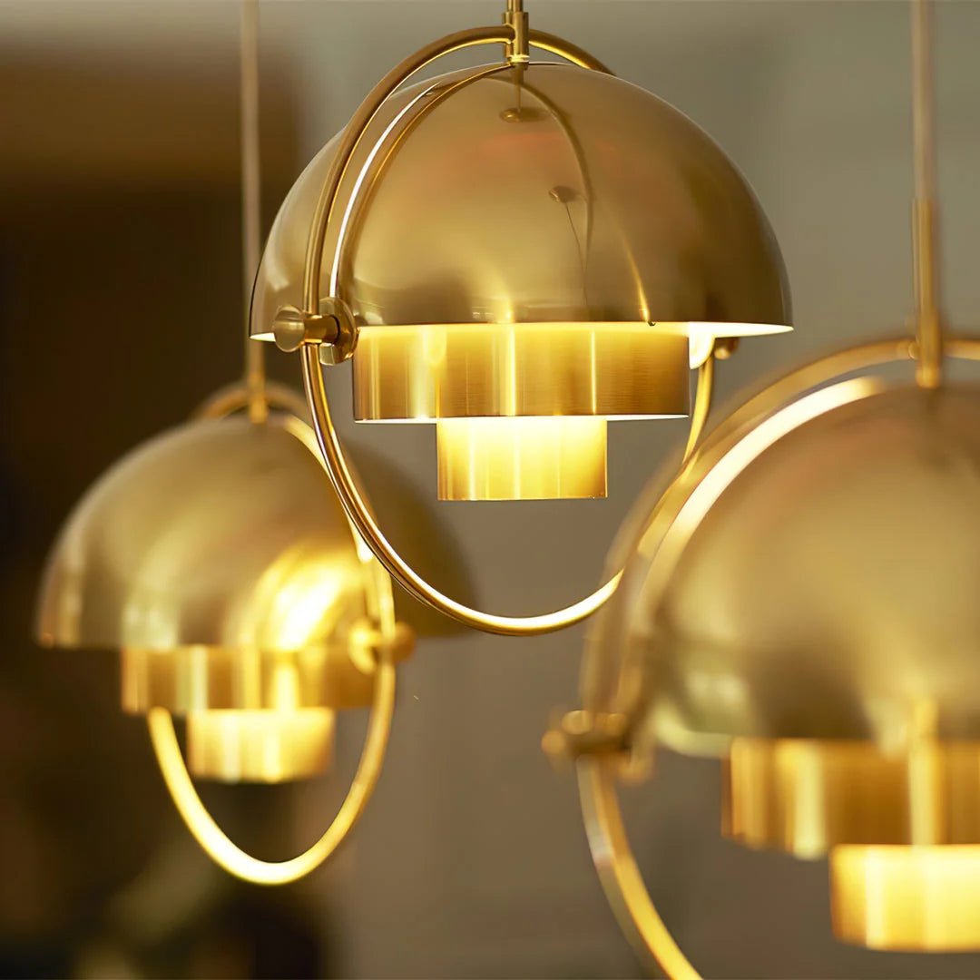 Scandinavian Multi-Tier Black Pendant Light – Elegant Kitchen Hanging Fixture with Layered Metal Shades