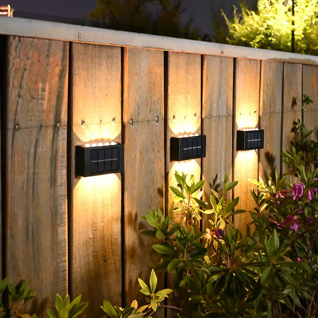 Solar LED Outdoor Light with Motion Sensor, 3 Adjustable Heads, IP65 Waterproof Garden Lights for Pathways and Walls