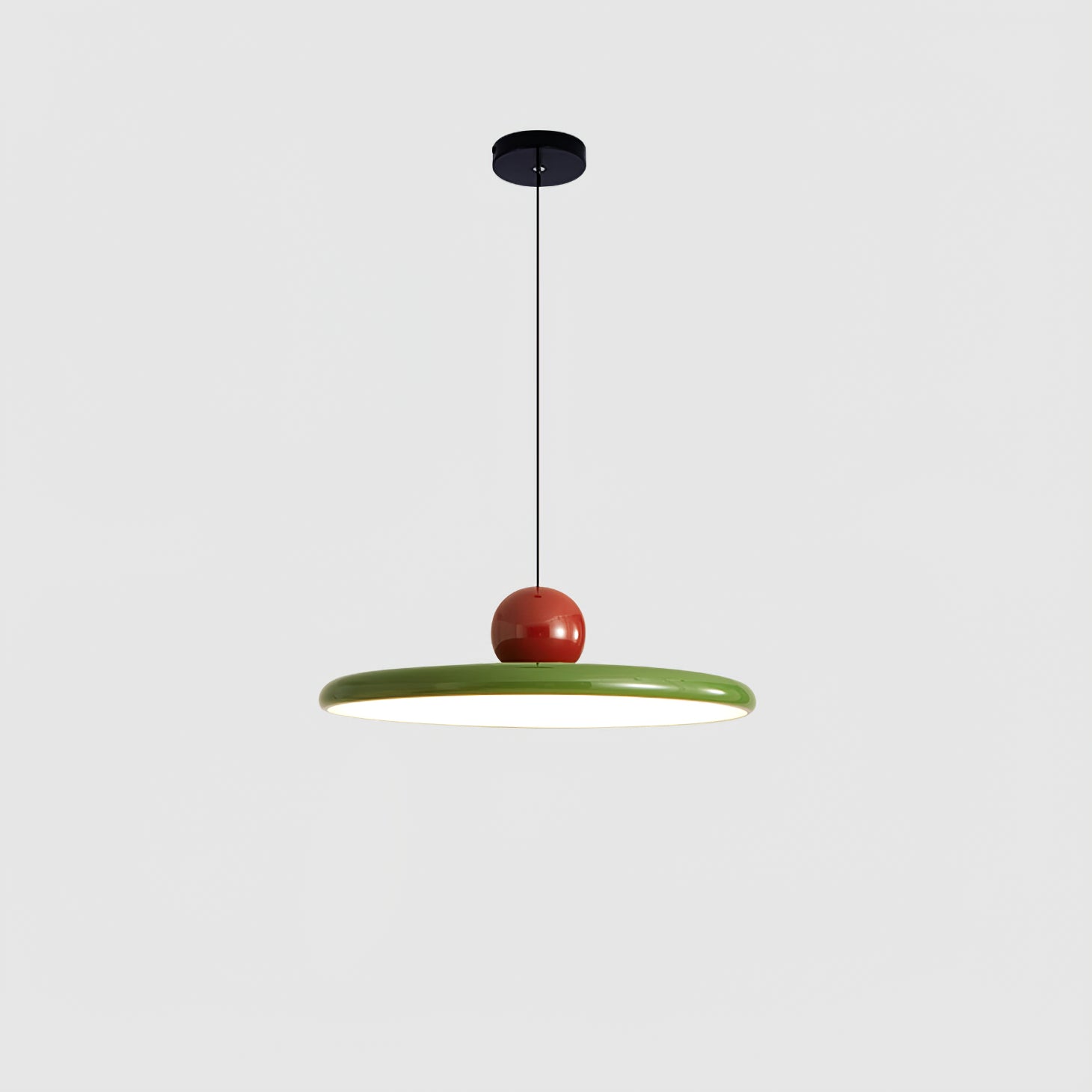 Stylish Red Metal Pendant Lamp – Adjustable Height Kitchen Pendant Lighting for Elegant Dining Spaces