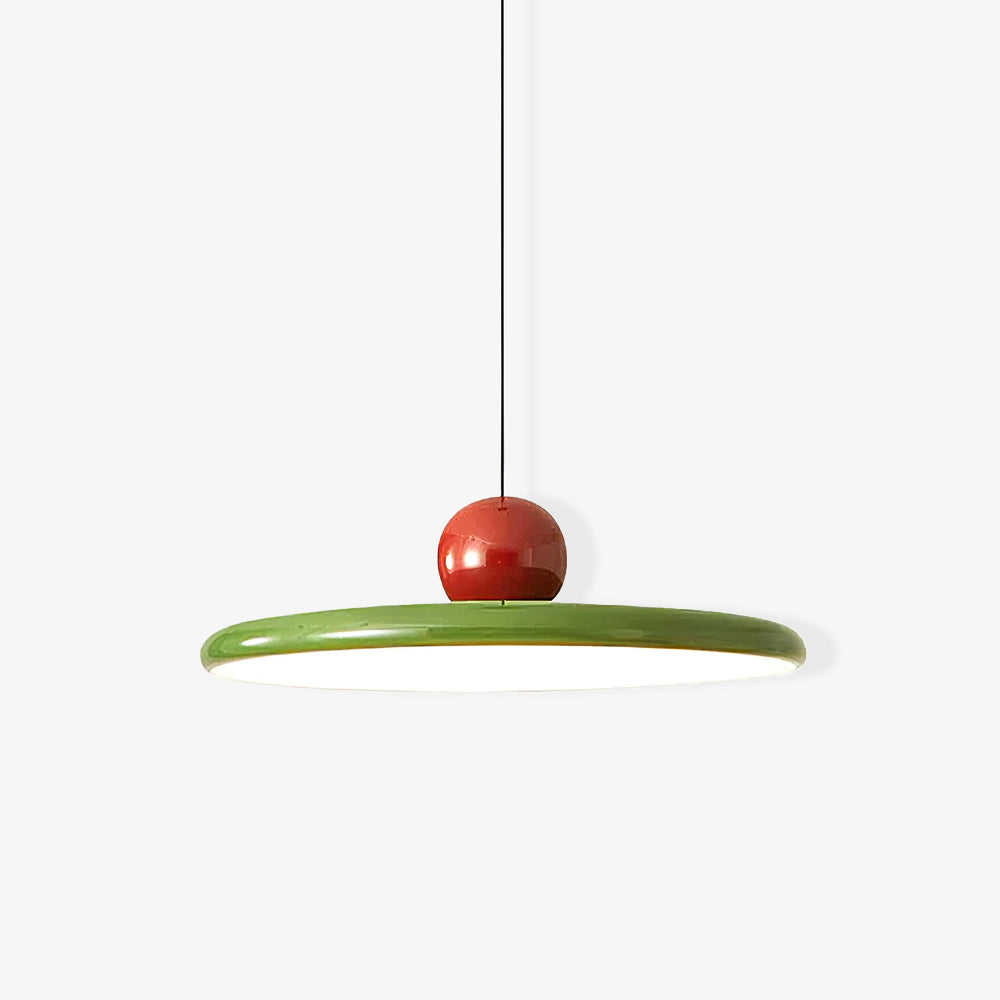 Stylish Red Metal Pendant Lamp – Adjustable Height Kitchen Pendant Lighting for Elegant Dining Spaces