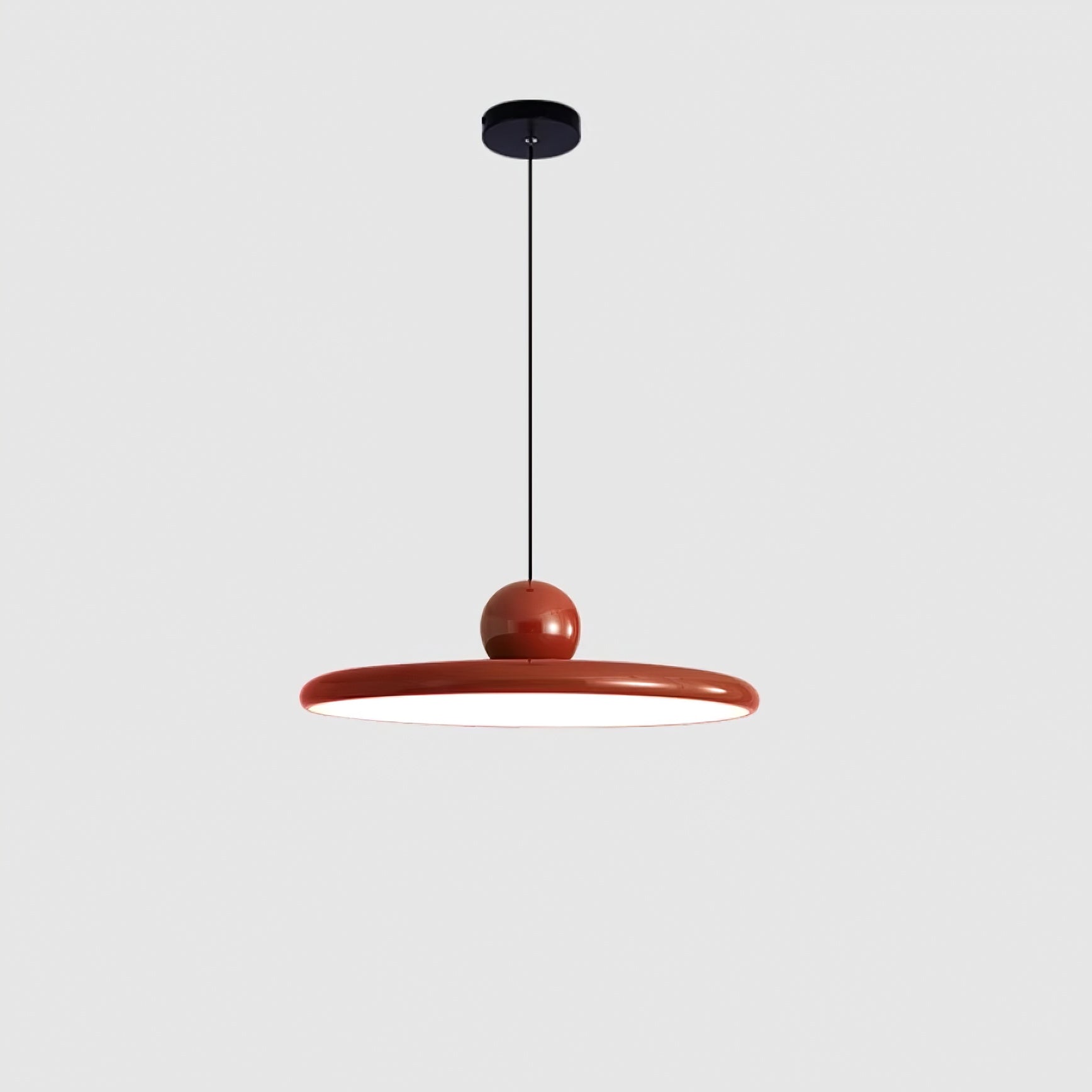 Stylish Red Metal Pendant Lamp – Adjustable Height Kitchen Pendant Lighting for Elegant Dining Spaces