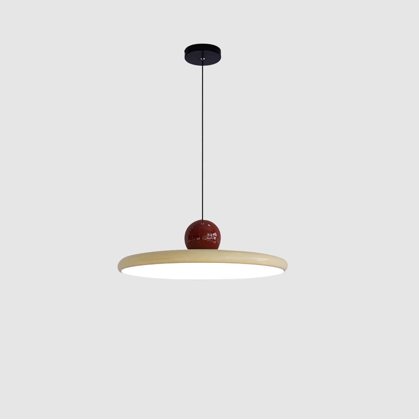 Stylish Red Metal Pendant Lamp – Adjustable Height Kitchen Pendant Lighting for Elegant Dining Spaces