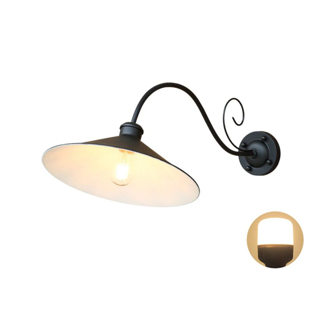 Vintage Black Outdoor Wall Lantern Light – Weatherproof LED Exterior Wall Light for Garden and Patio
