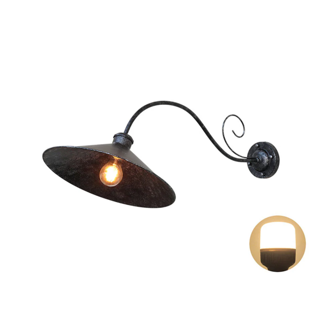 Vintage Black Outdoor Wall Lantern Light – Weatherproof LED Exterior Wall Light for Garden and Patio
